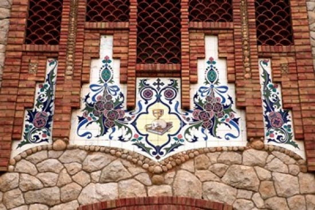 Tiles of Santa Maria Magdalena Novelda Spain Canvas Art - Kymri Wilt DanitaDelimont (34 x 23)