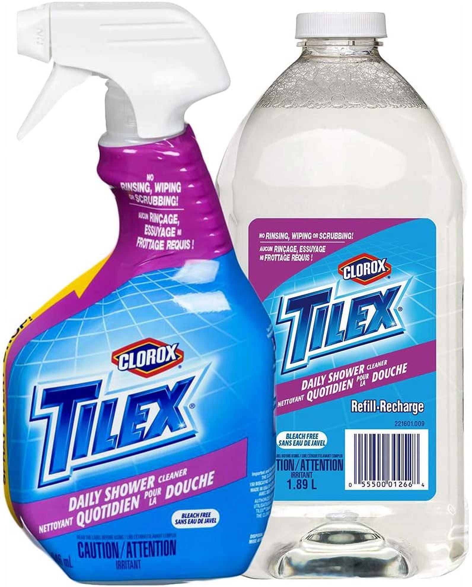 Tilex Fresh Daily Shower Cleaner, 64 Ounce Refill Plus 32 Ounce Spray