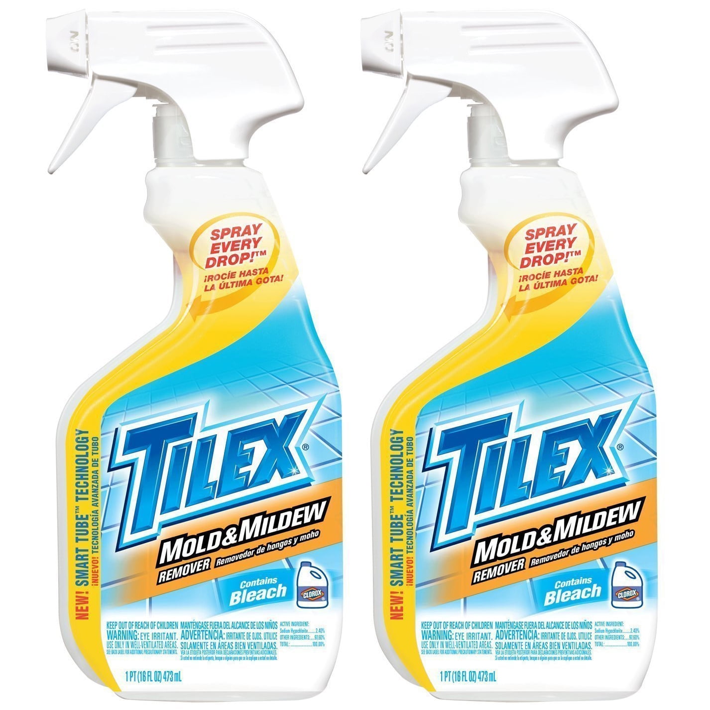 Tilex Mold and Mildew Remover Spray, 16 Fluid Ounce Pack of 2