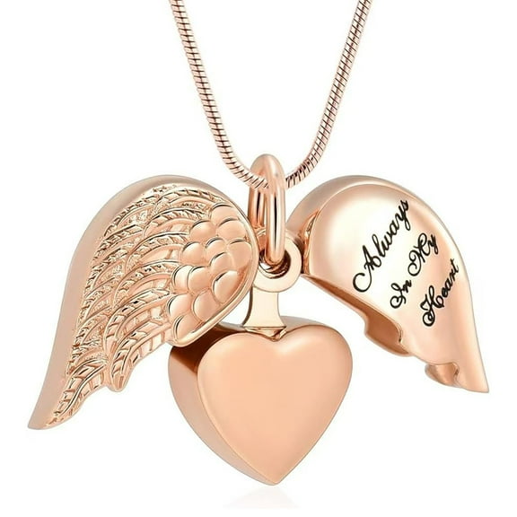 Tilg Cremation Heart Urn Necklace Ashes Jewelry for Women Men Keepsake Pendant Memorial Locket Ash Holder