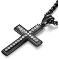 thumbnail image 1 of Tilga Men's Cross Necklace 316L Stainless Steel Jesus Ankh Pendant Rolo Chain Jewelry, 1 of 6
