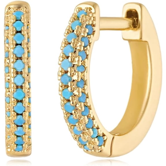 Soleilie Women Huggie Earrings Gold Hoop 14K Gold Filled Small Simple Hypoallergenic Everyday Jewelry