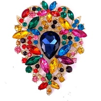 Tilga oTilga leaf bouquet scarf brooch, large brooch, crystal jewelry, suitable for women.