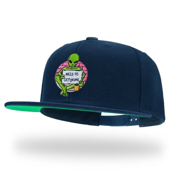 Tilgomedal Alien Navy Snapback Hats for Men Women Adjustable Dad Wool Baseball Caps
