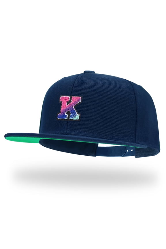 Colored letter K Navy Snapback Hats for Men Women Adjustable Dad Wool Baseball Caps