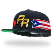 Tilgomedal Puerto Rico Falg Black Snapback Hats for Men Women Adjustable Dad Wool Baseball Caps