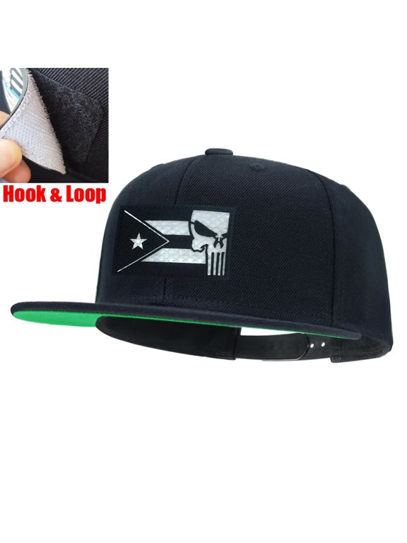 Puerto Rico Skull Black Snapback Hats for Men Women Adjustable Dad Wool Baseball Caps