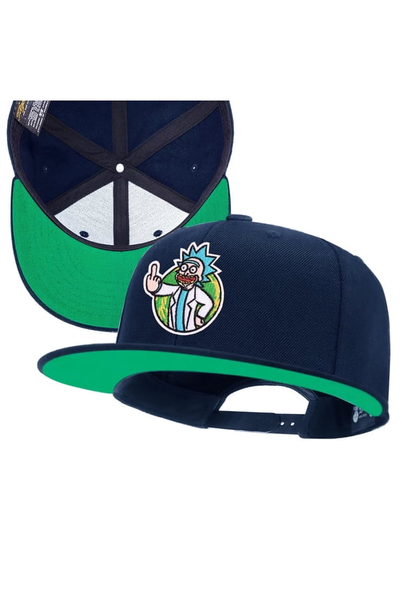 Rick Navy Snapback Hats for Men Women Adjustable Dad Wool Baseball Caps