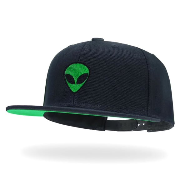 Tilgomedal Skull Alien Black Snapback Hats for Men Women Adjustable Dad Wool Baseball Caps