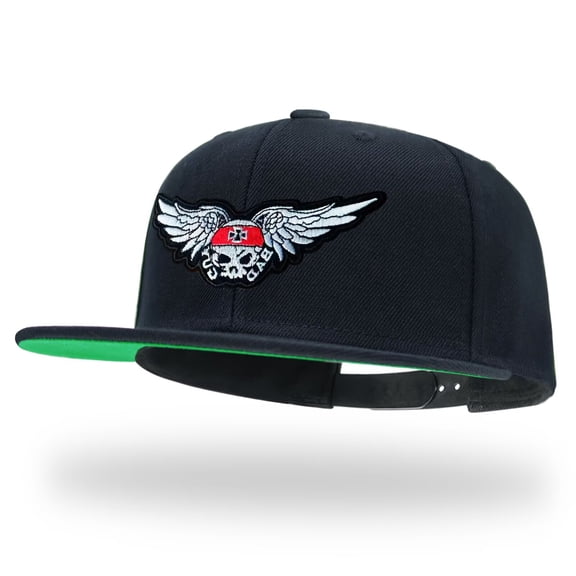 Tilgomedal Skull Black Snapback Hats for Men Women Adjustable Dad Wool Baseball Caps