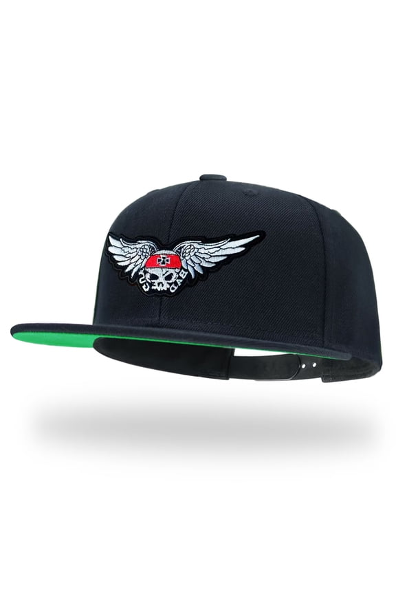 Skull Black Snapback Hats for Men Women Adjustable Dad Wool Baseball Caps