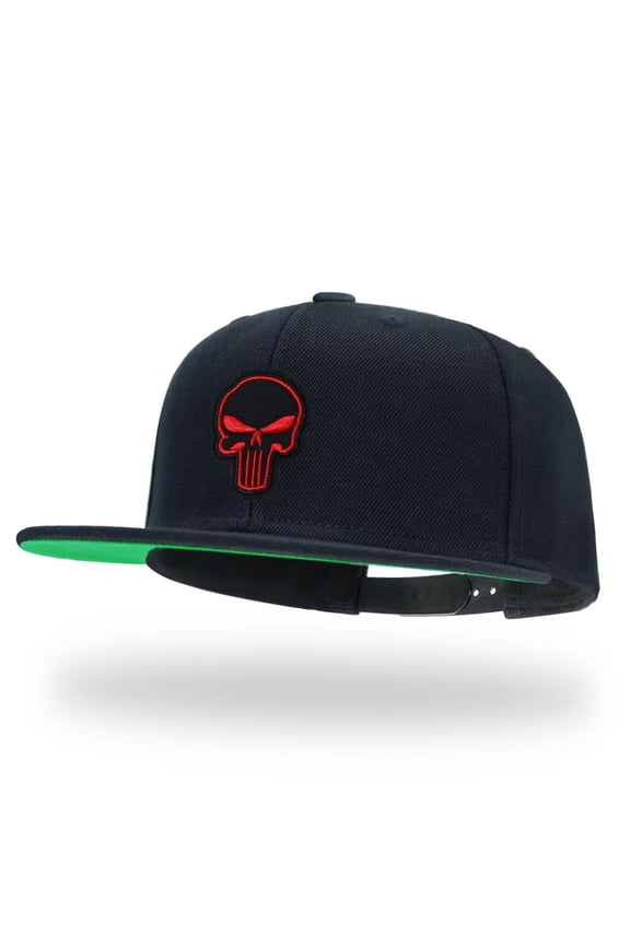 Skull Black Snapback Hats for Men Women Adjustable Dad Wool Baseball Caps