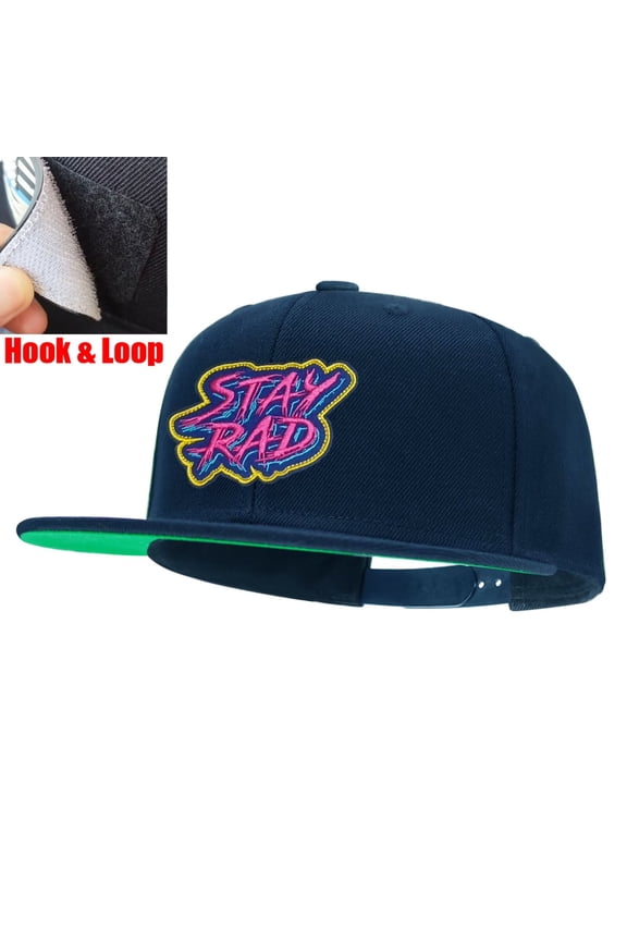 Stay Rad Navy Snapback Hats for Men Women Adjustable Dad Wool Baseball Caps