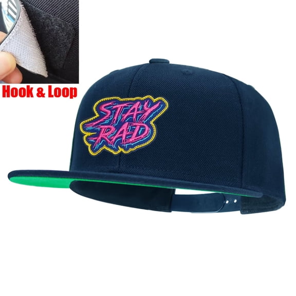 Tilgomedal Stay Rad Navy Snapback Hats for Men Women Adjustable Dad Wool Baseball Caps