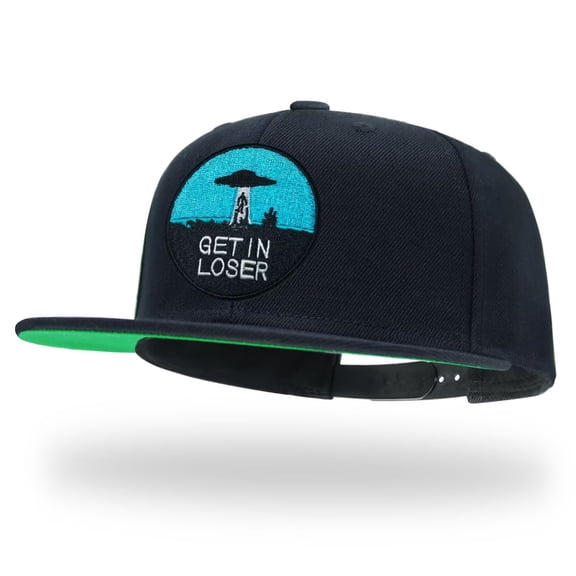 Tilgomedal UFO Black Snapback Hats for Men Women Adjustable Dad Wool Baseball Caps