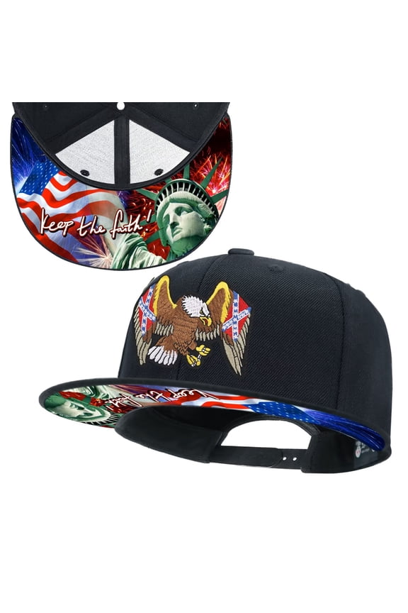 USA Flag Eagle Black Snapback Hats for Men Women Adjustable Dad Wool Baseball Caps