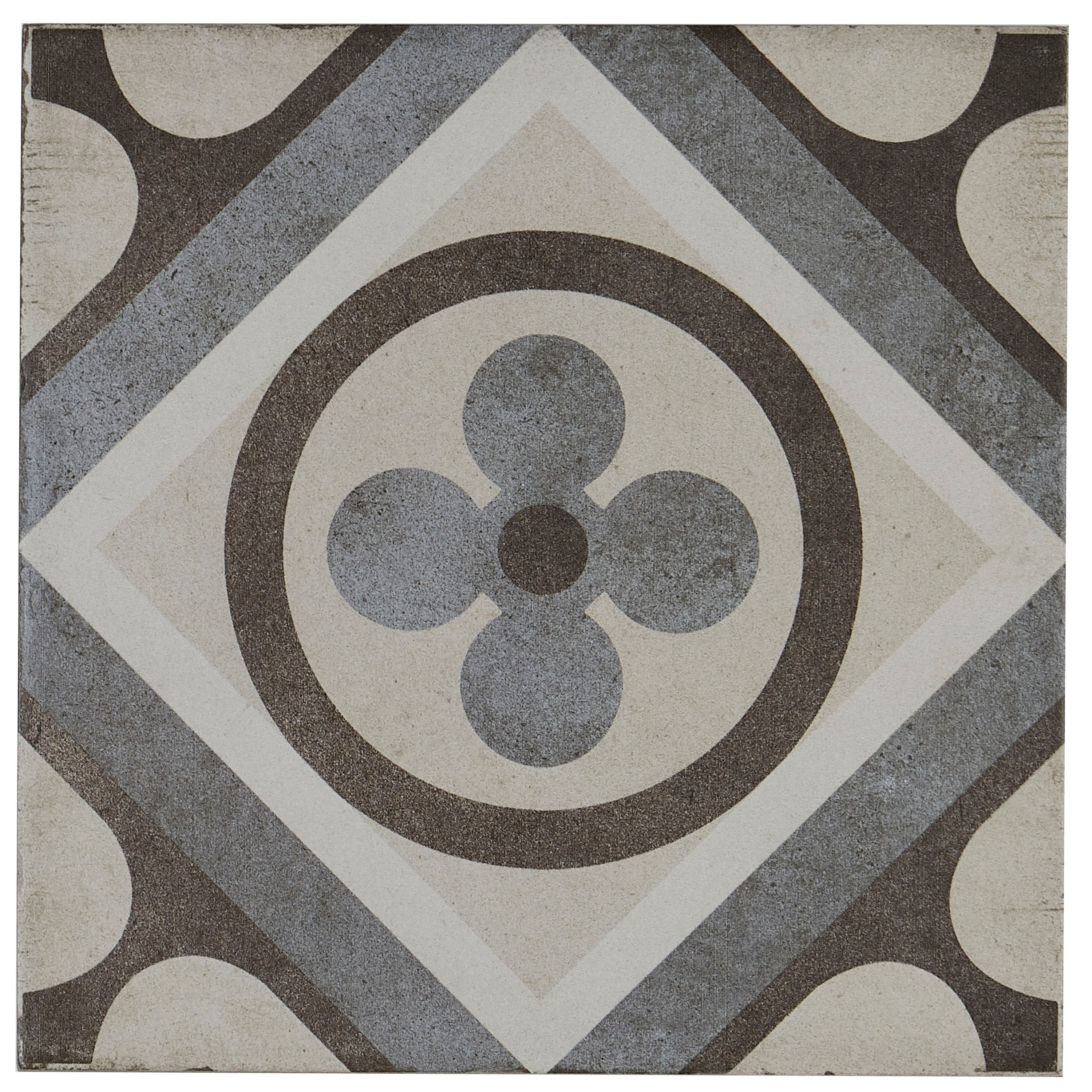 Tilish 8 x 8 Cool Blend Porcelain Geometric Decorative Tile