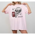 thumbnail image 1 of Till Death Dr. Pepper T-shirt, Skeleton Shirt, Cute Dr Pepper Skeleton Drinking Tee,Light Pink Color,Size L, 1 of 5