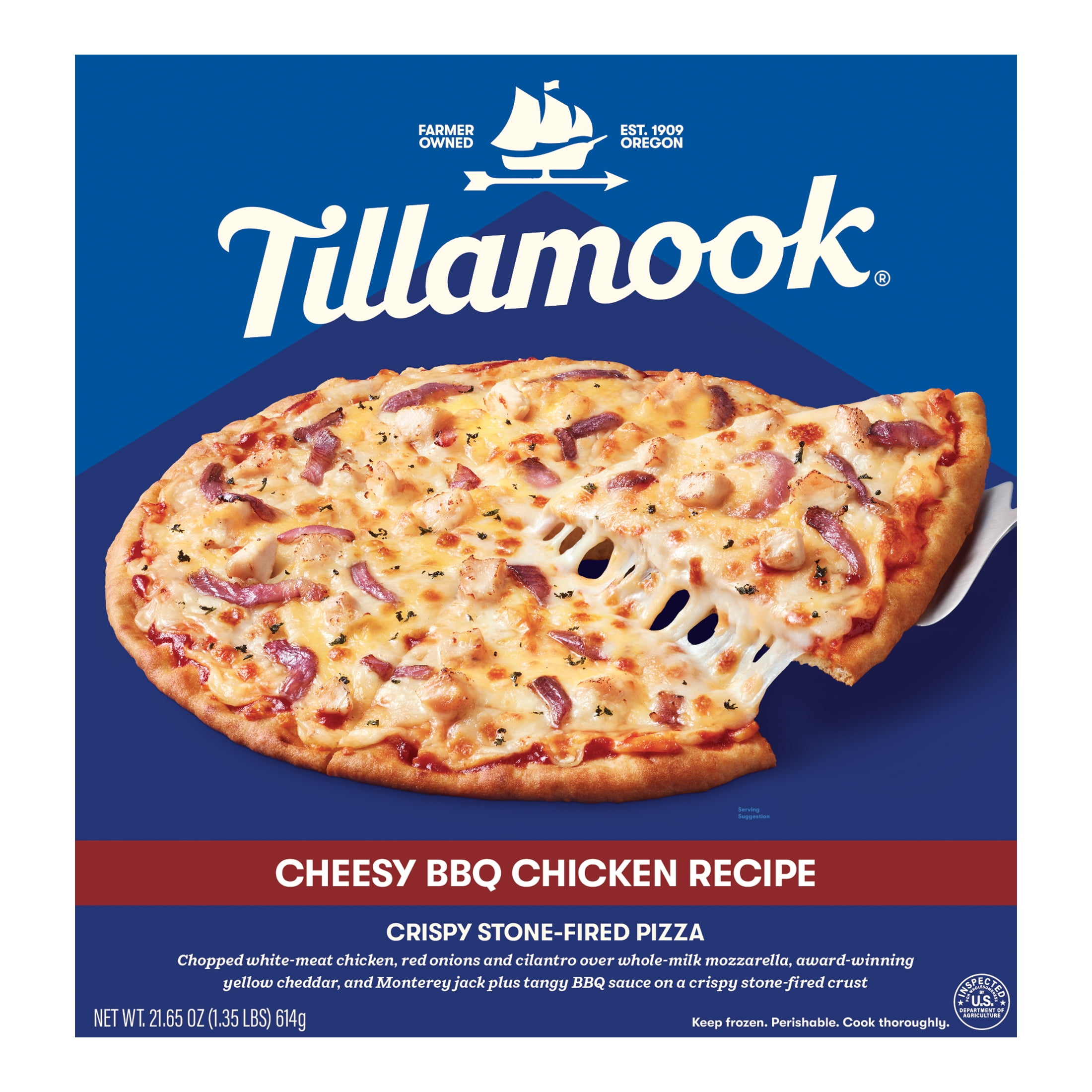 Tillamook Cheesy BBQ Chicken Recipe Frozen Pizza, 21.65oz