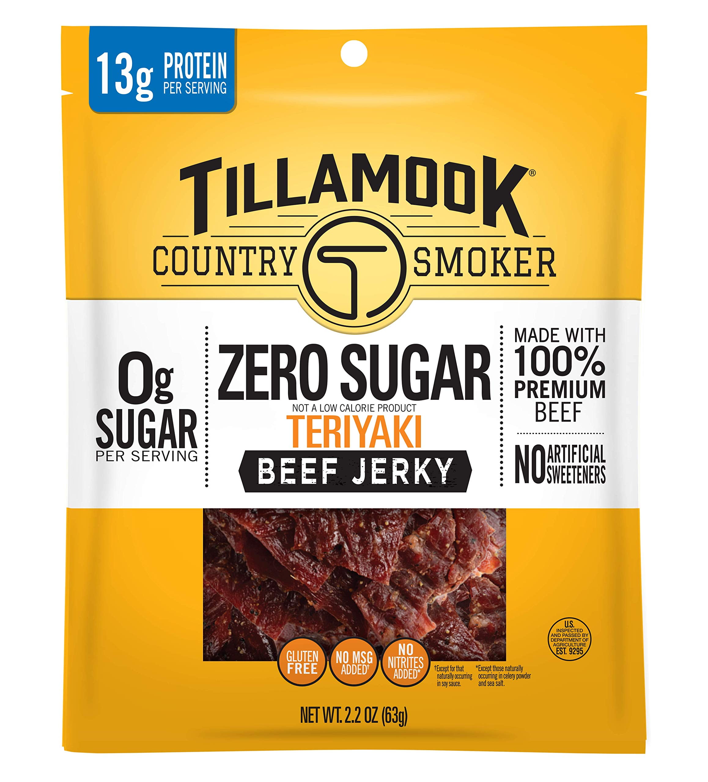 Tillamook Country CM31 Smoker Zero Sugar Keto Friendly Beef Jerky