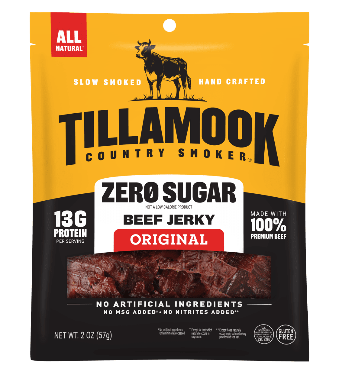 Tillamook Country Smoker 2oz Zero Sugar Original Jerky