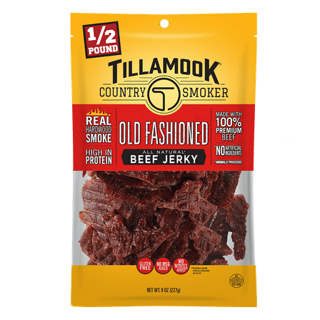Tillamook Country Smoker All Natural Old Fashioned Beef Jerky, 8 oz