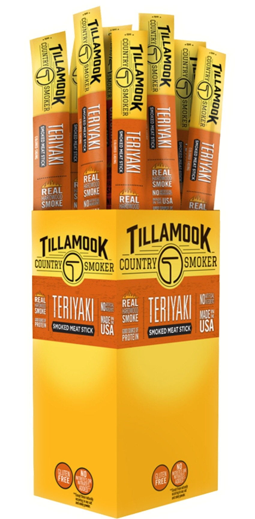 Tillamook Country Smoker Beef Jerky Teriyaki Stick 24-1oz Individually Wrapped Sticks. 1.5LBS Total Bulk