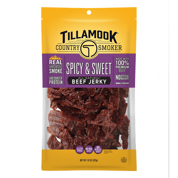 Tillamook Country Smoker Jerky, Spicy Sweet Jerky, 10oz