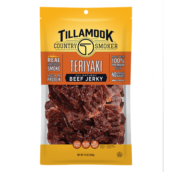 Tillamook Country Smoker Jerky, Teriyaki, 10oz
