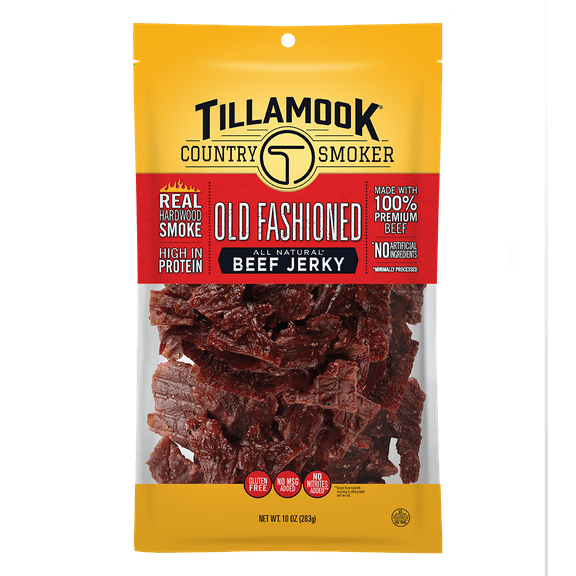 Tillamook Country Smoker, Old Fashioned Beef Jerky, 10 oz