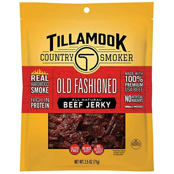 Tillamook Country Smoker Old Fashioned Beef Jerky 2.5 oz (Pack of 5)