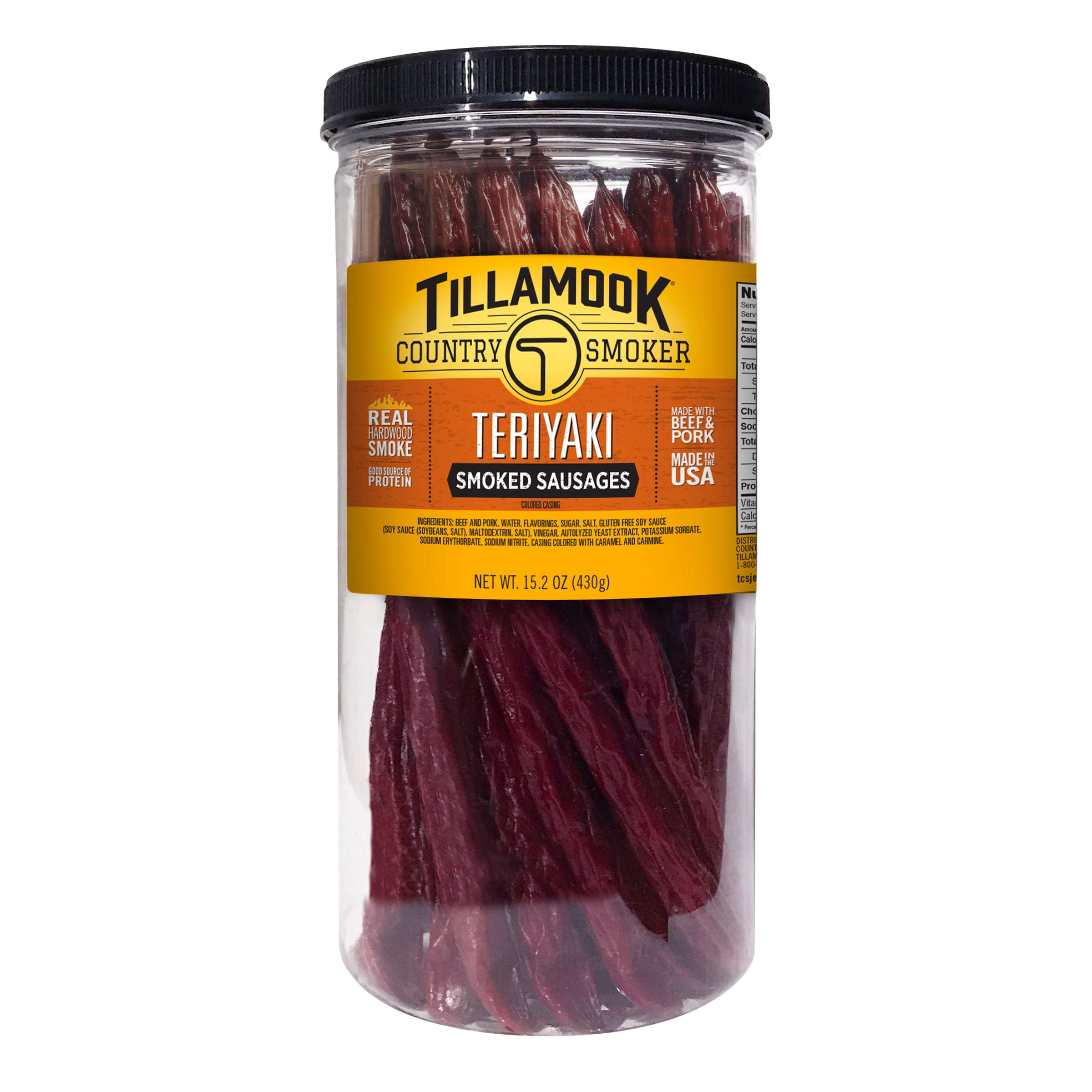 Tillamook Country Smoker - TERIYAKI BEEF STICK 20-Count .95 LBS-1 LBS Beef Jerky Meat Snack Camping Hiking