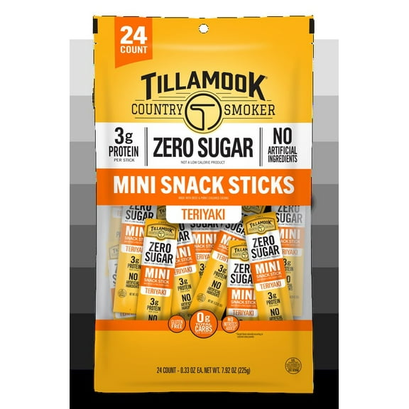 Tillamook Country Smoker, Zero Sugar Teriyaki Mini Sticks
