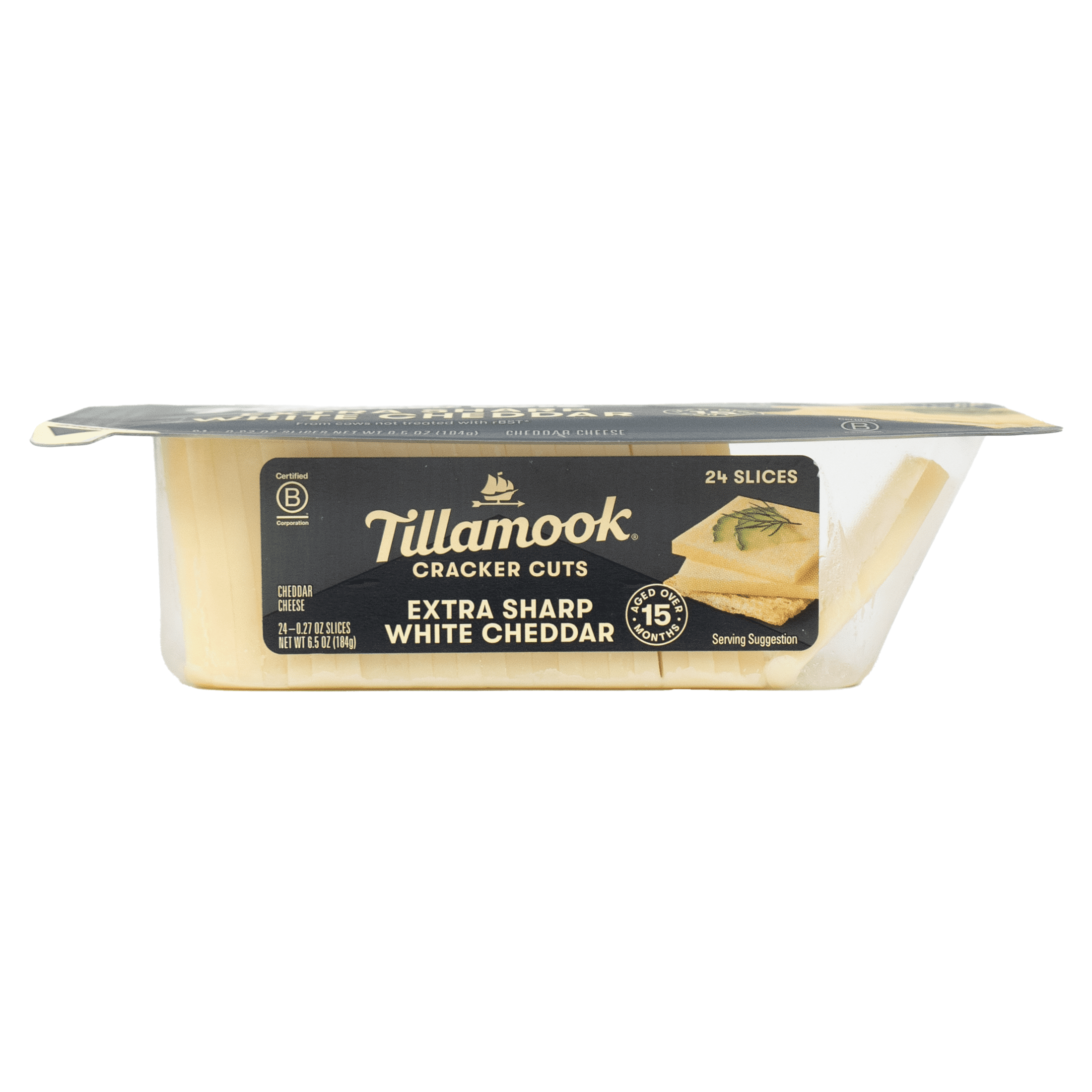 Tillamook Cracker Cut, Extra Sharp White Cheddar, 0.27 oz, 24