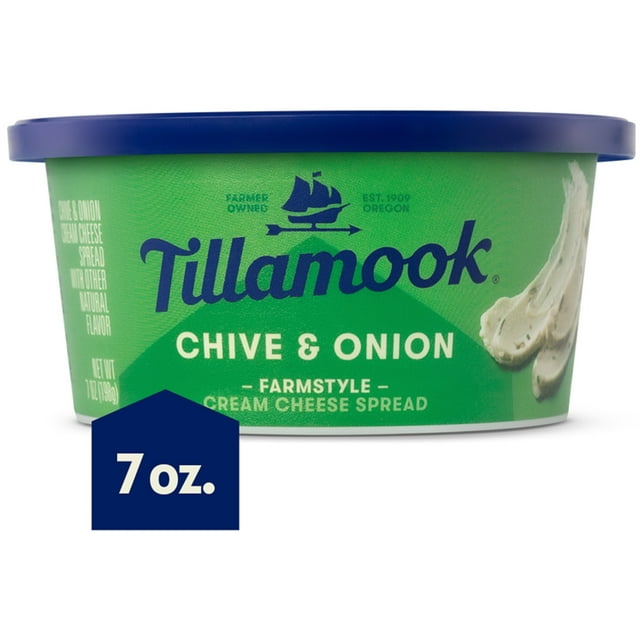 Tillamook Farmstyle Chive and Onion Cream Cheese Spread, 7 oz