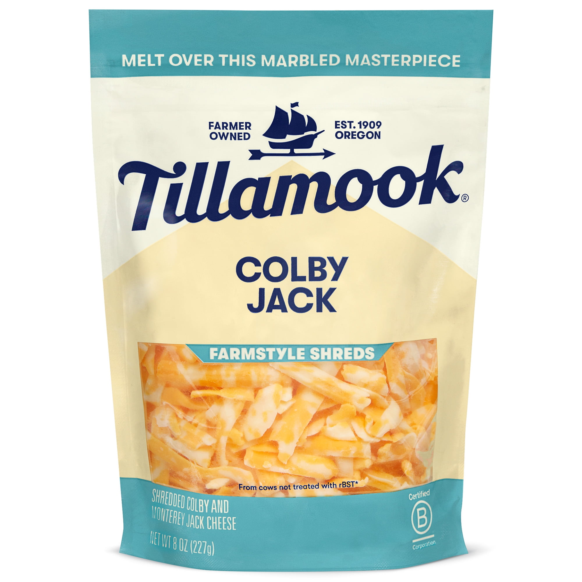 Tillamook Farmstyle Colby Jack Shredded Cheese, 8 oz