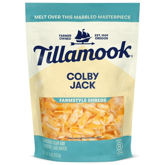 Tillamook Farmstyle Colby Jack Shredded Cheese, 8 oz