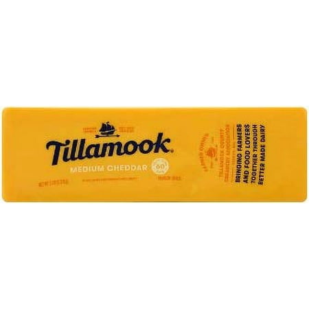 Tillamook Medium Cheddar Cheese, 5 Pound - 2 per case.