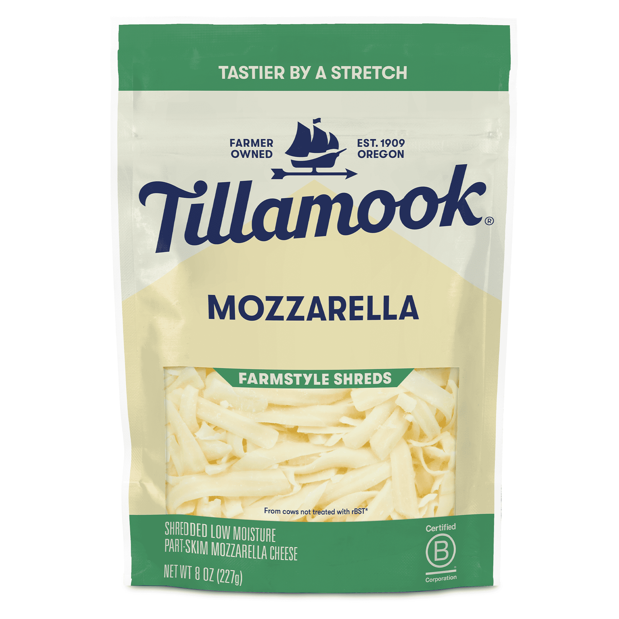 Tillamook Mozzarella Shredded Cheese, 8 oz