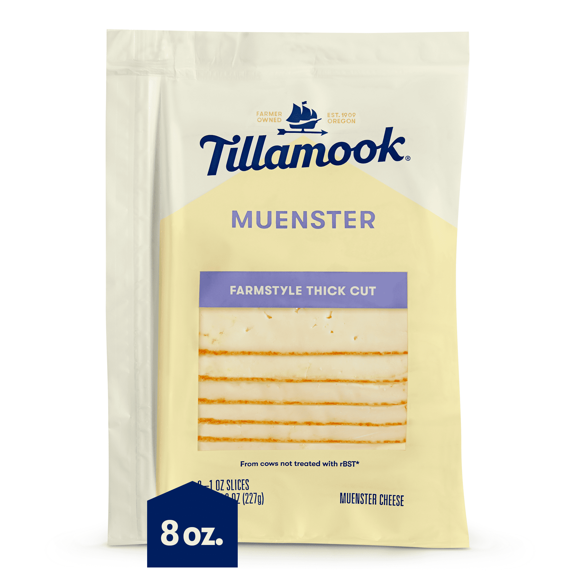 Tillamook Muenster Deli Sliced Cheese, 8 Oz., 8 Count