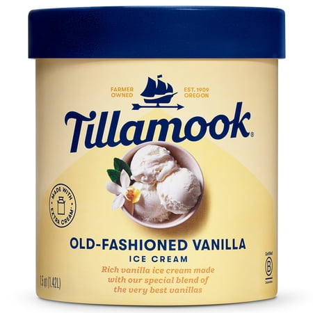Tillamook Old-Fashioned Vanilla Ice Cream, 48 oz