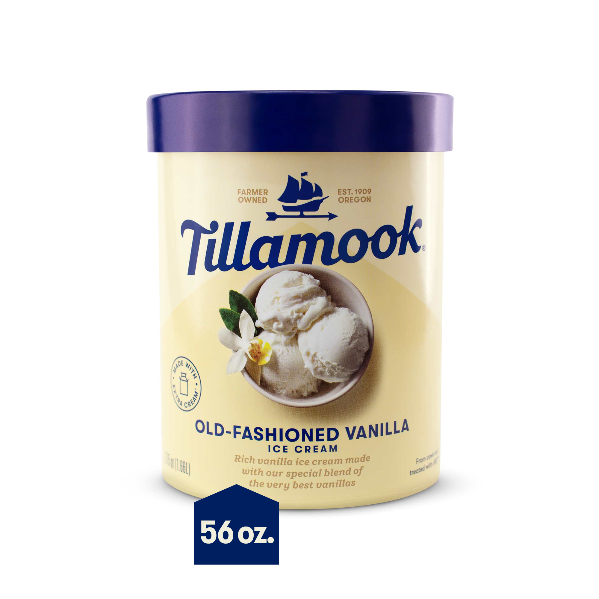 Tillamook Old-Fashioned Vanilla Ice Cream, 56 Fl Oz - image 1 of 8