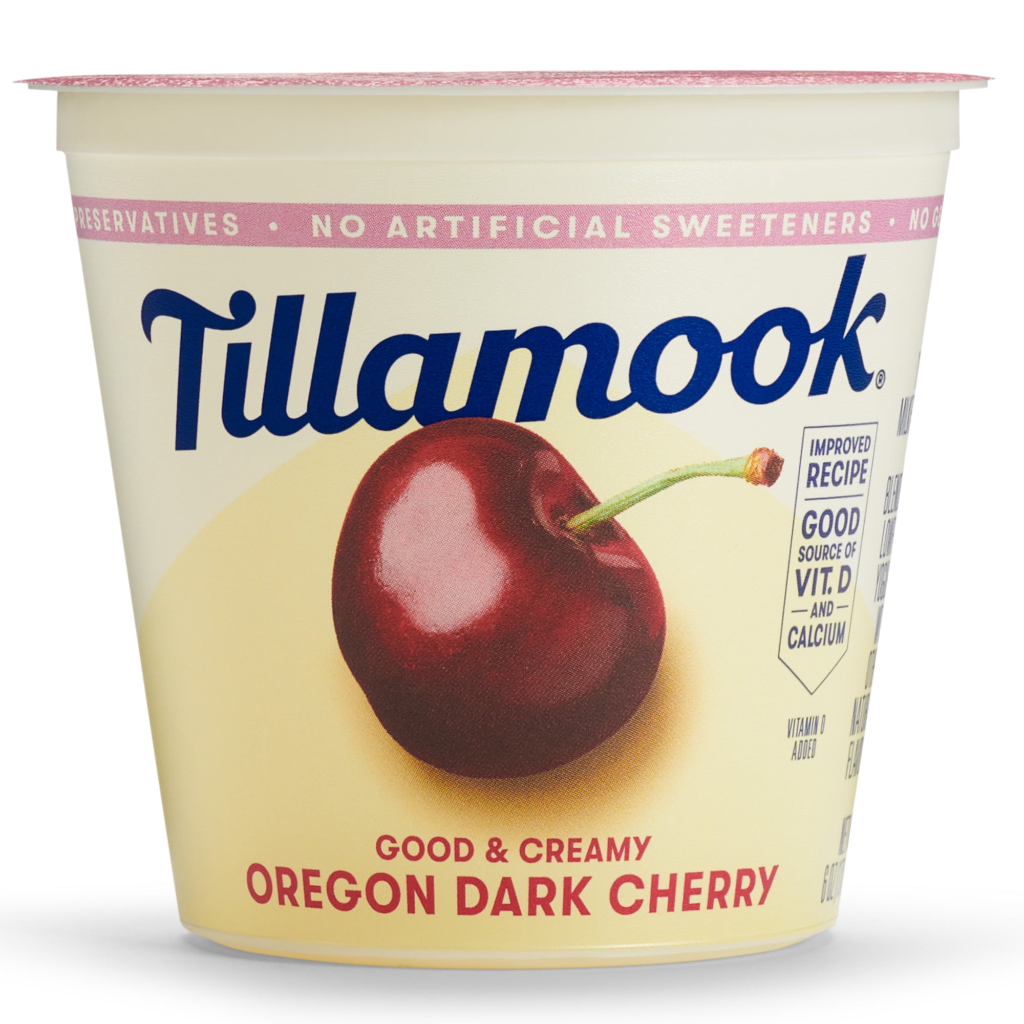 Tillamook Oregon Dark Cherry Good & Creamy Low Fat Yogurt, 6 oz