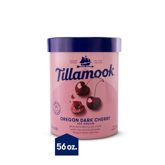 Tillamook Oregon Dark Cherry Ice Cream, 56 Fl Oz