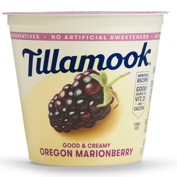 Tillamook Oregon Marionberry Good & Creamy Low Fat Yogurt, 6 oz