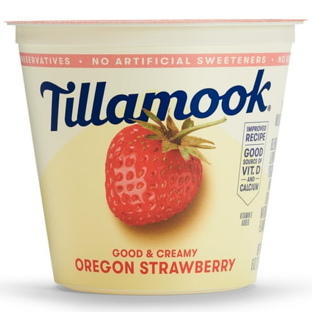 Tillamook Oregon Strawberry Good & Creamy Low Fat Yogurt, 6 oz
