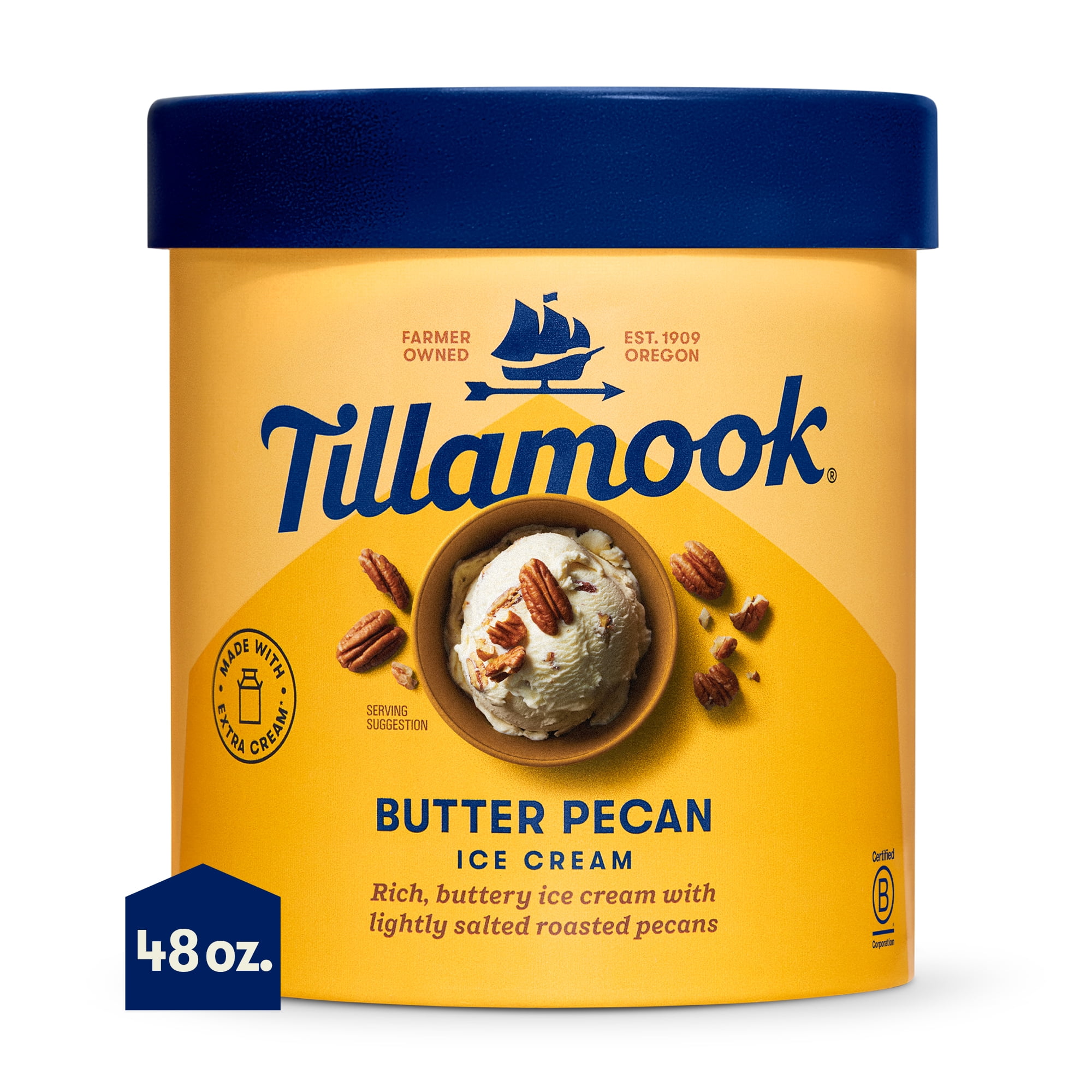 Tillamook Original Premium Butter Pecan Ice Cream 48 Fl Oz