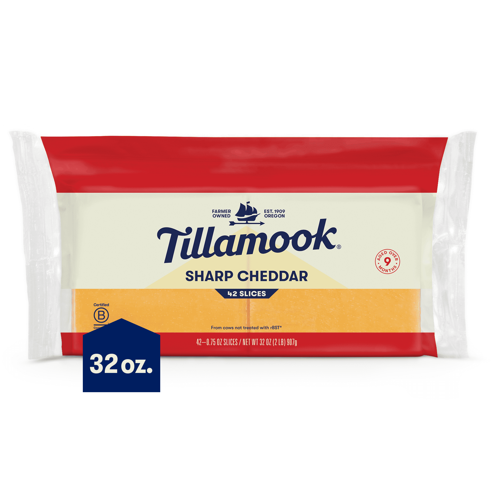 Tillamook Sharp Cheddar Deli Cheese Slices, 2 Lb., 42 Count - Walmart.com