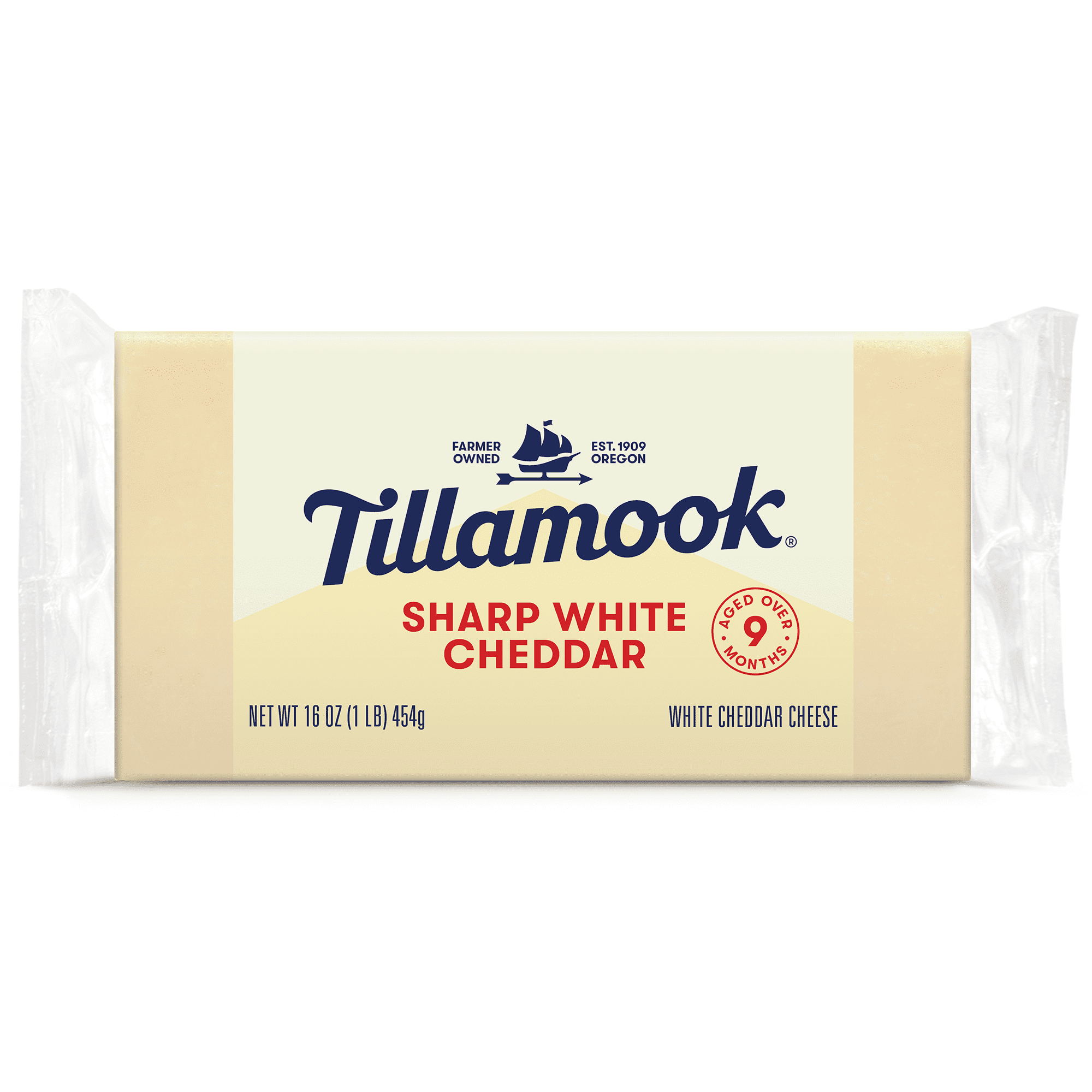 Tillamook Sharp White Cheddar Cheese Block, 16 oz (Aged 9 Months)