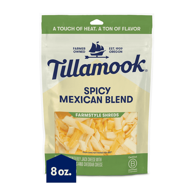 Tillamook Spicy Mexican Cheese Blend Shredded Cheese, 8 oz